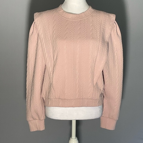 (Blank NYC) Sm Barbie Core Cable Knit Pattern With Cute Pleat Detail, Cuffs - Picture 15 of 16